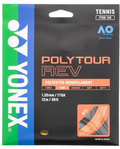 Yonex Polytour Rev 1.20mm 12m Pack Tennis String Orange