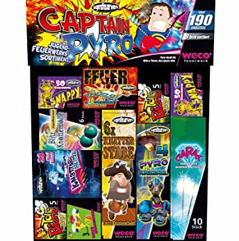 Raketenmodellbau Klima Captain Pyro, Jugendfeuerwerks- Sortiment, Pyro - Spaß für Kids & Teens, das ganze Jahr