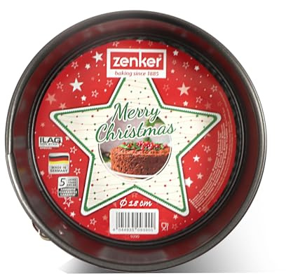 Zenker Tortiera natalizia apribile ad 1 fondo ø18 cm. Linea Merry Christmas.