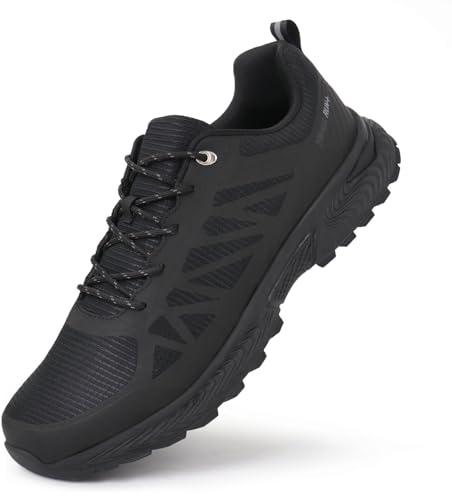 Hawkwell Chaussures de Trail Running Homme Grande Taille, Pointures 47, 48, 49, 50, 51, 52, 53, PU Noir, EU51