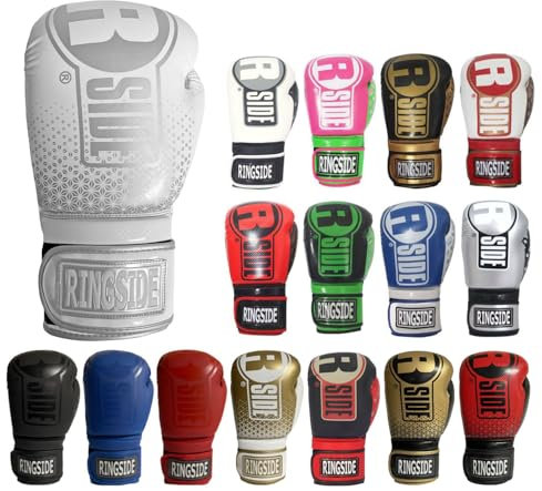Ringside Apex Flash Sparring Gloves, IMF-Tech Boxing Gloves with Secure Wrist Support, Synthetic Boxing Gloves for Men and Women, White, 16 oz