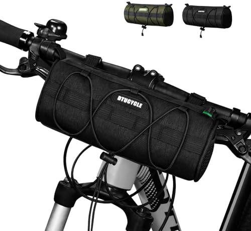 Eozakavod Bolsa para Manillar de Bicicleta Impermeable Bolsa Manillar Bicicleta MTB Multifuncional Bolsa Ciclismo Manillar con Correa de Hombro para Bicicleta de Montaña y de Carretera(2,5L, Negro)