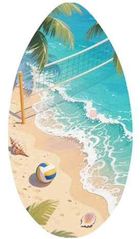 APLVFFZH Skimboard da 35 Pollici in Legno per Surf su Sabbia, tavola per Adolescenti, Beach Volley