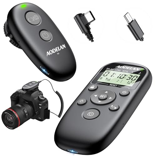 Aodelan - Disparador remoto recargable para cámara Sony con temporizador de intervalos, control remoto inalámbrico para Sony A7 IV, A7R V, A9 III, A7S III, A6600, A6500, ZV-1, RX100 VII, RX100 VI