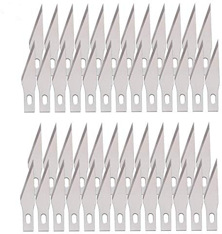 Mlife Pack de 50 cuchillas de repuesto para cortador, hojas de cuchillos de precisión de repuesto para manualidades, nº 11