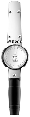 NEWTRY Llave dinamométrica de dial 0,3-3 N.m con 4-14 mm juego de vasos, Medidor de par de precisión 1/4 Probador de fuerza de torsión