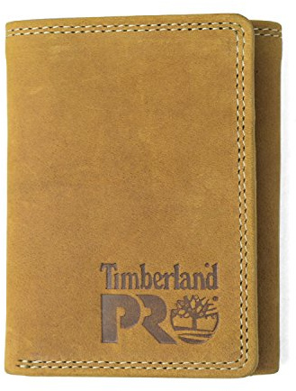 Timberland Pro Portefeuille à Trois Volets en Cuir pour Homme avec fenêtre d'identification, Wheat/Pullman