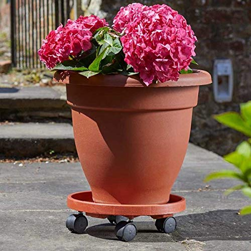 Garden Mile 12 Large Plastic Plant Stand Outdoor Plant Stands Indoor Strong Sturdy Weather Resistant Plants Holders Indoors Outdoors Plants Pot Stand Racks Movers Planter Trolleys with Wheels