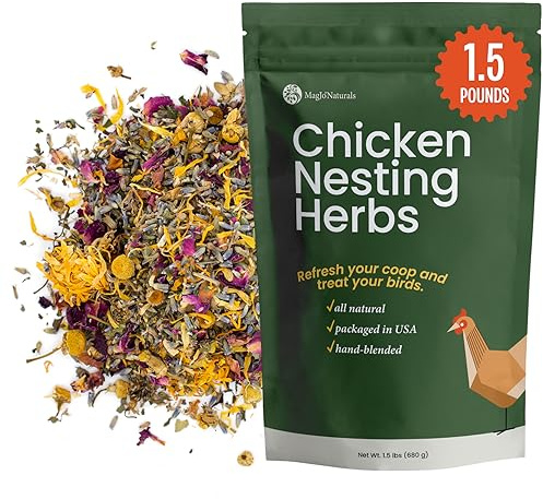 MagJo Chicken Nest Box Herbs, Bulk 1.5 pounds, Aromatic and Refreshes the Coop