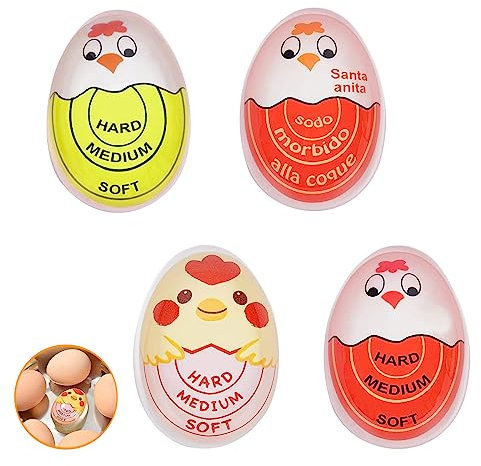 Temporizador De Huevos,4 Estilos De Huevo De Cocinar Huevo Temporizador Seleccione La Maduración De Los Huevos De acuerdo con la Temperatura Y El Tiempo De Los Huevos Co