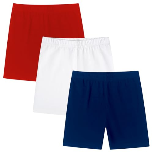 Moitiy Kruze Lot de 3 paires de pantalons de cyclisme pour fille - Pantalon de sport - En coton - Pour l'été - 5-14 ans, Multicolore 03., 12-14 ans