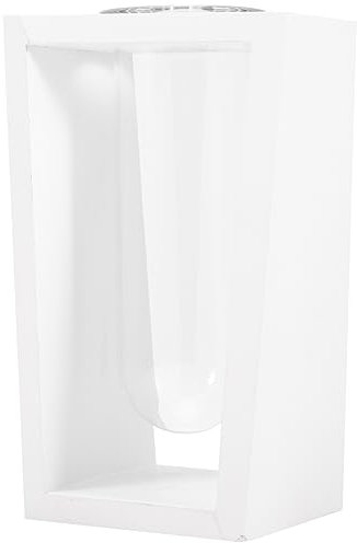 Supvox Glasvase hydroponic vase hydroponische vase glasgefäß vases Vasen zur Dekoration Reagenzgläser für Pflanzen Vermehrungsvase Pflanzgefäße aus Glas für Zimmerpflanzen Holz Weiß