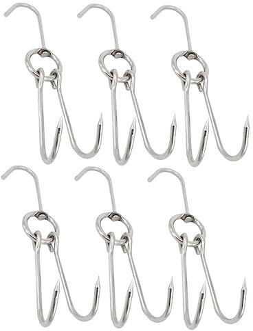 LIFKOME 6pièces Crochets Pour Cuisine Et Rôtisserie Pour Suspendre La Viande Poisson Grillades