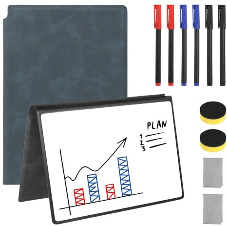 2 Stück Mini Whiteboard A5 Whiteboard Klein Tragbar Abwischbares Mini Whiteboards mit Stifte Tuch und Radiergummi für Büro Schule Zuhause Schreibtisch