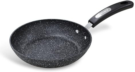 Scoville NEVERSTICK 20cm Frying Pan, Small Non Stick Frying Pan, 8 Diameter, Suitable for All Hobs, Dishwasher Safe, Rapid Heat Conduction, PFOA Free, Non Toxic, Toughened Aluminium, Black