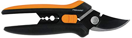 Fiskars Floristenschere SP14, Länge: 24 cm, Hochwertige Stahlklingen/Kunststoff Griff, Schwarz/Orange, Solid, 1051601