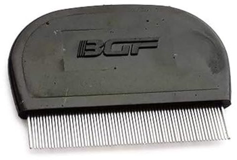 Läusekamm Nissenkamm aus Edelstahl extra fein für Baby Kinder Erwachsene und Haustier (1er Pack- Schwarz extra fein)