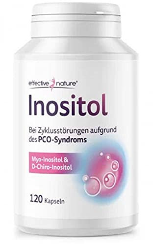 effective nature Inositol Kapseln 120 Stück - Myo & D-Chiro im Optimalen Verhältnis - Mit 400 µg Folsäure & 1,4 mg Vitamin B6 pro Tagesdosis - Vegan