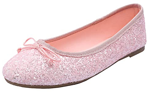 Feversole Napa Round Ballerina, damer klassiska ballerinaskor matta balerinaskor platta damskor