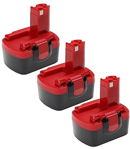vhbw 3X Akku kompatibel mit Bosch PSR 140, PSR 14.4/N, PSR 14.4VE-2(/B), PSR 14.4, PSR 14.4-2 Werkzeug (2000 mAh, NiMH, 14,4 V)