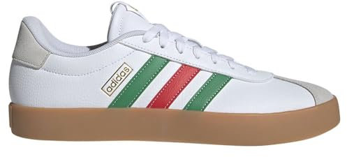 adidas Vl Court 3.0 Shoes Herren Schuhe, Cloud White Green Red, 41 1/3 EU