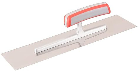 jiyun Plasterers Trowel, Finishing Trowel, Stainless Steel Plastering Hand Tool with Ergonomic Handle, Soft Grip Plastering Trowel, for Sheetrock Wallboard Plasterboard, Tile