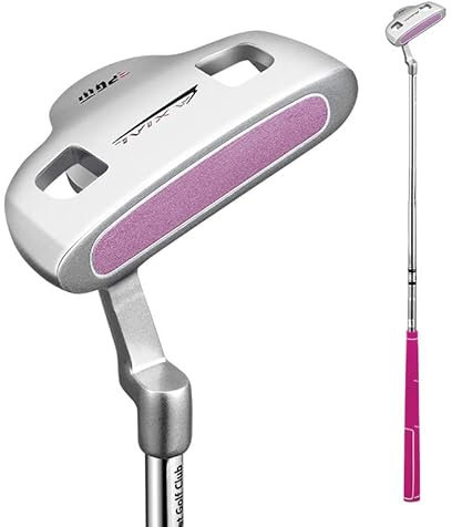 Kids Golf Putter Right Handed Stainless Steel Children Boys Girls Beginners Practice Golf Clubs Putting, Golf Push Rod Sports (Age 6-8,Pink)