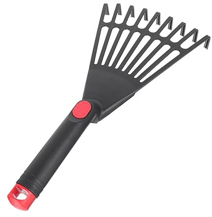 Operitacx Rastrillo De Plástico para Jardinería con Mango Útil para Recoger y Limpiar El Jardín Herramienta para Flores y Césped