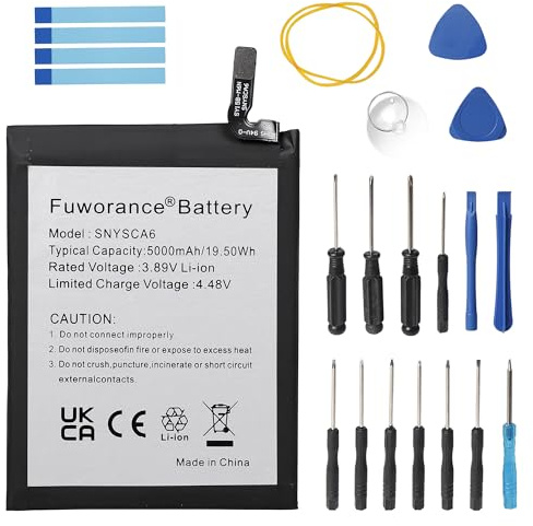 Fuworance 5000mAh 3.89V SNYSCA6 Ersatzbatterie Kompatibel mit Sony Xperia 1 IV XQ-CC54, XQ-CC72 Mobiltelefon Smartphone Wiederaufladbar Lithium-Ionen Batterie Werkzeugkasten