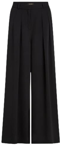 King Louie Damen Palazzohose Marnie Pants Fanna (DE/NL/SE/PL, Numerisch, 34, Regular, Regular, Black)