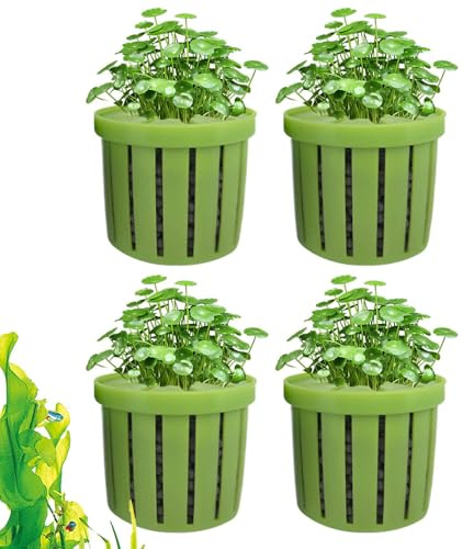 Ylnailky Fish Tank Plant Holder | Stable Fish Tank Plant Pots,Decorative Aquarium Hydroponics Planting Holder for Home Businesses Dormitory Apartment Rental Hotel