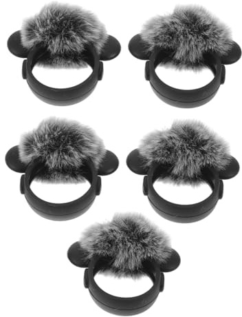 UPKOCH 5 Pezzi Copri-Capelli Per Microfono Da Bavero Copri-Antivento Per Microfono Accessori Parabrezza Peloso Parabrezza Peloso Protezioni