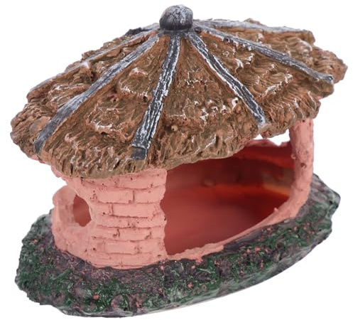 Hemobllo Cachette pour Reptiles Résine Grotte Décorative et Résistante Aux Taches Refuge Frais et Sécurisé pour Lézards Araignées et Petits Animaux de Terrarium