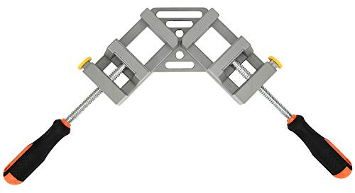 Abrazadera de ángulo recto Aleación de aluminio Mango doble Accesorio de carpintería de 90 grados Accesorios de hardware Abrazadera de esquina ajustable para proyectos de