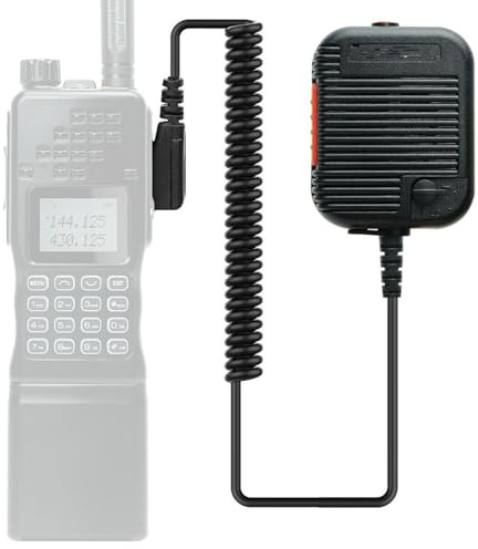 Taktisk högtalare mikrofon handmikrofon, justerbar volym tvåvägsradio extern mikrofon med 3,5 mm hörlursuttag för Baofeng AR-152
