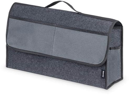 FiNeWaY Universal Car Boot Organiser Storage Bag with Secure Fastening - Holds Tools Breakdown Emergency Travel Tidy Van Caravan (LARGE)