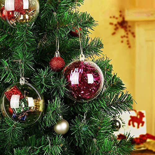 Acrylkugeln 8 cm DIY Weihnachtskugeln Deko Transparent 20 Stück für Dekorationen, Kleines Dessert, Bemahlung, Party, Hochzeit, Weihnachten