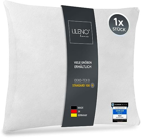 LILENO HOME 1er Set Kissenfüllung 60 x 60 cm - 40°C waschbares Innenkissen geeignet für Allergiker - Polyester Kisseninlet als Couchkissen, Sofa Kissen, Cocktailkissen und Kopfkissen