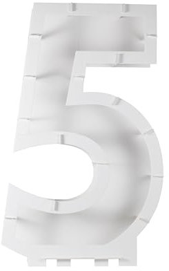 Ginger Ray Luftballon Mosaik Zahl 5 Geburtstag Party Dekoration, Rotgold, Regenbogen