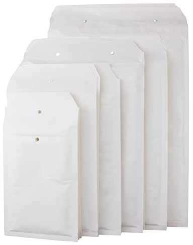 D´s Items® | Luftpolsterumschläge [weiß] - 3/C - (170 mm x 225 mm) - Kraftpapier - [10 Stück] - | Luftpolstertaschen | Verpackungsmaterial | Luftpolsterversandtaschen | Versandtaschen
