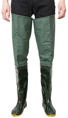 HWBZSZY Pantaloni da Pesca in Nylon/PVC Impermeabili da 80 Cm Stivali da Caccia con Cinturino Regolabile Trampolieri da Esterno Unisex Stivali da Pioggia in Gomma Leggeri per Uomo E Donna,Verde,39 EU