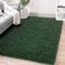 FVVRAX Flauschiger Hochflor Teppich 120x180 cm Dunkelgrün | Extra weicher Shaggy Teppich rutschfest für Wohnzimmer Schlafzimmer | Kuscheliger Bodenteppich für Kinder Haustiere