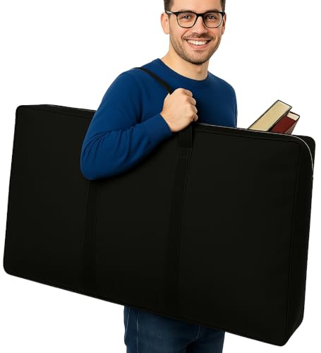 OULIGET Large Size Art Portfolio Bag,24 x 36 inches Light Weight Board Poster Storage Bag,Waterproof Student Carry Transport Bag for Artwork Sketching Drawing