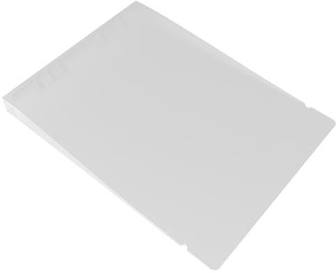 MAGICLULU Classeur Transparent A4 6 Trous en Pp Résistant, Couverture Rigide Blanche, Dossier de Classement Scolaire et Professionnel, Pochette Perforée pour Documents et Feuilles Mobiles,