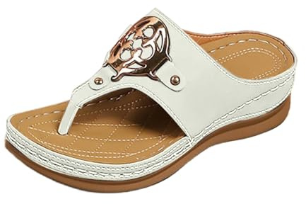 Ortopedisk tåseparator damer, kilpantoletter, damer, sommar, flipflop, kilklack, strandsandaler, supermjuka platåsandaler, öppen mössa, sommarpantoletter, slip-on, damskor för mors dag