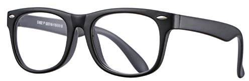 Pro Acme TPEE Rubber Flexible Kids Nerd Glasses Clear Lens Geek Fake for Costume (Age 3-10) (Matte Black)