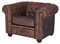 Chesterfield Sessel Clubsessel Cocktailsessel Eco-Leder Fernsehsessel Klassiker Braun gepolstert fha008 Palazzo Exklusiv