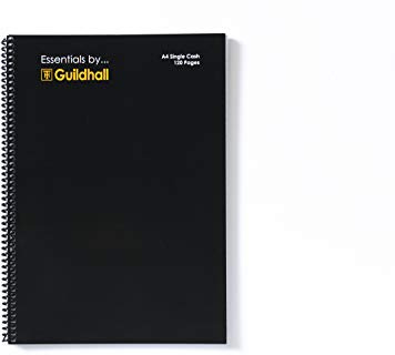 Exacompta - Ref. GES7421Z – Guildhall – Essentials Kassenbuch mit Spiralbindung, A4, 297 x 210 mm, 192 Seiten, 80 g/m², vorgedrucktes Papier – Quittungen, Ausgaben, Zusammenfassungen