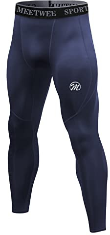 MEETWEE Leggings Uomo, Compressione Calzamaglia Baselayer Pantaloni Sportivo Tights for Gym Jogging Running