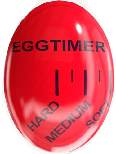 Temporizador de Huevos Reutilizable, Temperatura del Huevo Cocido, Temporizador para Huevos Blandos, Medianos y Duros, Libre de BPA y Fácil de Usar